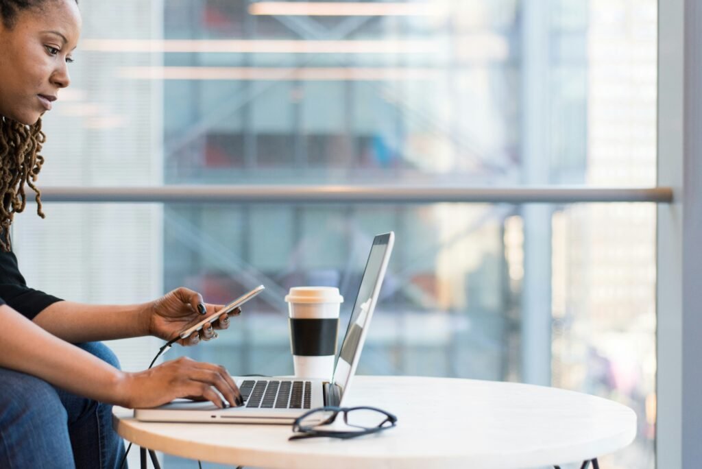 Social Worker at a desk